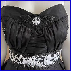 New Upcycled Handmade Nightmare Before Christmas Dress Halloween Black Small