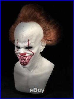 Nickels Full Silicone Mask IT Pennywise the Dancing Clown Mask with Hair