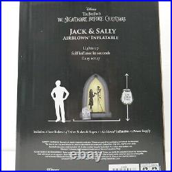 Nightmare Before Christmas Jack & Sally 7 FT Arch LED Airblown Inflatable Gemmy
