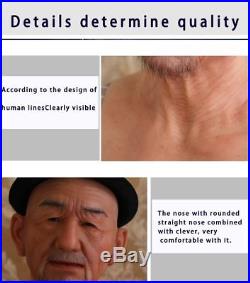 Old Man Realistic Silicone High Quality Bearded Mask Xmas 2018 Christmas Party