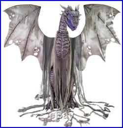 PRE ORDER EARLY! LIFESIZE 7 FT ANIMATED WINTER DRAGON Halloween Decoration Prop