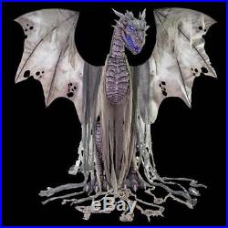 PRE ORDER EARLY! LIFESIZE 7 FT ANIMATED WINTER DRAGON Halloween Decoration Prop