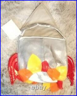 Pottery Barn Kids 3D Rocket costume astronaut space Light up size 3T + TREAT BAG
