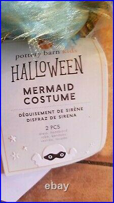Pottery Barn Kids Halloween Mermaid Costume 4-6 Blue #3376