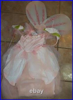 Pottery Barn Kids Paper Flower Fairy Pink Halloween Costume 7-8 Years #1820