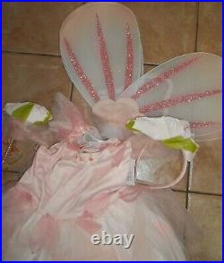 Pottery Barn Kids Paper Flower Fairy Pink Halloween Costume 7-8 Years #1820