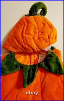Pottery Barn Kids Puffy Orange Pumpkin Glow In Dark Halloween Costume 4-6 yr #23