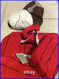Pottery Barn Kids Red Baron Snoopy & Dog House 3D Costume 3T NWT Halloween