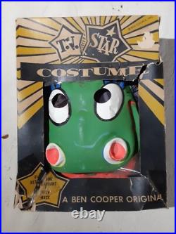 RARE HTF 1950 Beany & Cecil Mask Costume w Box Bob Clampett Halloween Ben Cooper