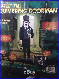 RARE Quivering Doorman Life size Halloween Animated Butler Lights Up Gemmy