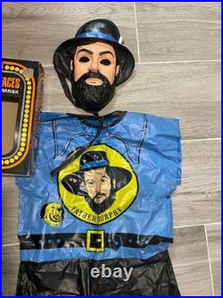 RARE VINTAGE BEN COOPER FAMOUS FACES HALLOWEEN COSTUME & MASK Father Murphy