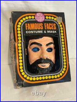 RARE VINTAGE BEN COOPER FAMOUS FACES HALLOWEEN COSTUME & MASK Father Murphy