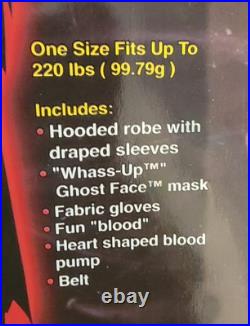 RARE VTG Fun World Scream Bleeding Ghostface Wassup Spoof Mask Adult Costume
