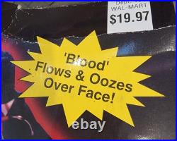 RARE VTG Fun World Scream Bleeding Ghostface Wassup Spoof Mask Adult Costume