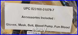 RARE VTG Fun World Scream Bleeding Ghostface Wassup Spoof Mask Adult Costume