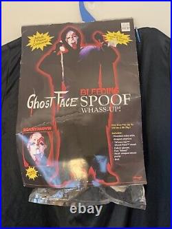 RARE VTG Scream Bleeding Ghostface Wassup Whass-up! Spoof Mask Adult Costume NEW