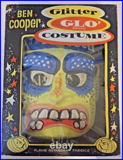 RARE Very Early 1960s Ben Cooper Glitter Glo Monstro the Monster Costume withbox