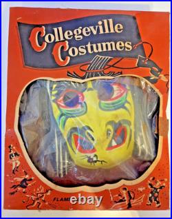 RARE Vintage 1950s Collegeville Witch Costume #12, withMask, withBox, Large 12-14