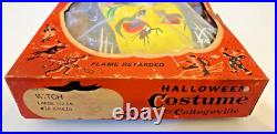 RARE Vintage 1950s Collegeville Witch Costume #12, withMask, withBox, Large 12-14