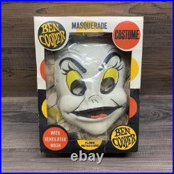 RARE Vintage 1964 Ben Cooper Ghost #612 Costume Mask withBox, size Large 12-14