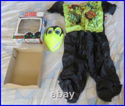 RARE Vintage 1970 Ben Cooper Heckle & Jeckel Halloween Costume & Mask In Box LG