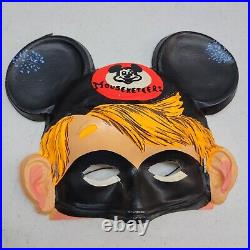 RARE Vintage Disney Mickey Mouse Mouseketeer Costume & Mask READ DESCRIPTION