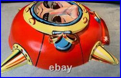 RARE! Vintage Halloween Spiked Helmet Face Mask AMAZING CONDITION