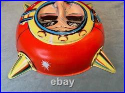 RARE! Vintage Halloween Spiked Helmet Face Mask AMAZING CONDITION