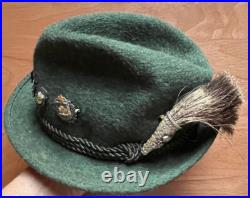 REDUCED! Oktoberfest Echt Bayerischer German Wool Hat withCity Pins + Lederhosen