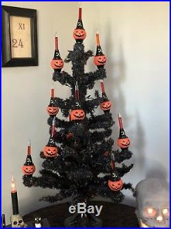 Radko Halloween Bubble Light Tree Pumpkin Lites In Orig Box