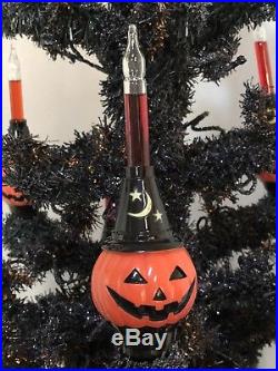 Radko Halloween Bubble Light Tree Pumpkin Lites In Orig Box