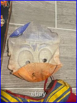 Rare 1930s 40s Ben Cooper Walt Disney Donald Duck Childs Halloween Costume withBox