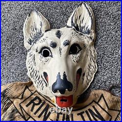 Rare 1950's Ben Cooper Run Tin Tin Halloween Mask & Costume With Box