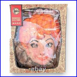 Rare 1960s Halco Lucille Ball I Love Lucy Halloween Costume Mask Masquerade 653