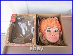 Rare 1960s Halco Lucille Ball I Love Lucy Halloween Costume Mask Masquerade 653