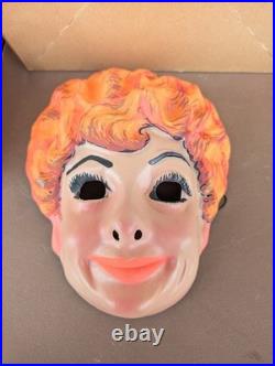 Rare 1960s Halco Lucille Ball I Love Lucy Halloween Costume Mask Masquerade 653