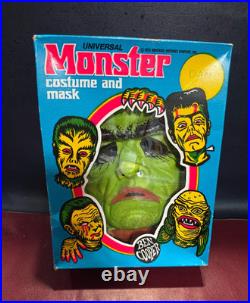 Rare 1973 Vintage Ben Cooper FRANKENSTEIN Monster Halloween Costume & Mask & Box
