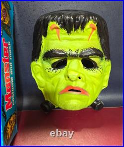 Rare 1973 Vintage Ben Cooper FRANKENSTEIN Monster Halloween Costume & Mask & Box
