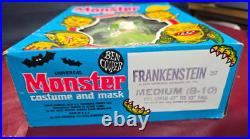 Rare 1973 Vintage Ben Cooper FRANKENSTEIN Monster Halloween Costume & Mask & Box
