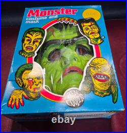 Rare 1973 Vintage Ben Cooper FRANKENSTEIN Monster Halloween Costume & Mask & Box