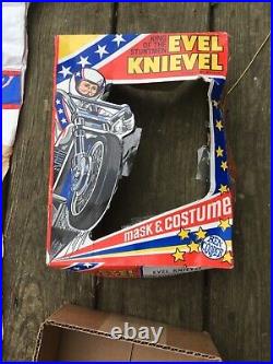 Rare 1974 child medium Evel Knievel Halloween costume by Ben Cooper Brooklyn NY