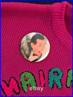 Rare 1989 Original Official Pee Wee brand Chairry sweater Pee Wee pin included