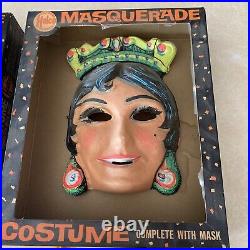 Rare Ben Cooper 1950's Halloween Masks (4) and 2 Original Boxes. No Costumes