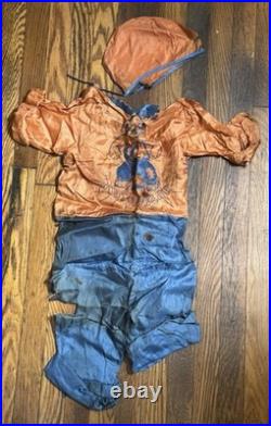 Rare COLLEGEVILLE BUSTER BEAR Child's Halloween Costume In Box With Mask c 1930s