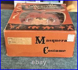 Rare COLLEGEVILLE BUSTER BEAR Child's Halloween Costume In Box With Mask c 1930s