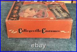 Rare COLLEGEVILLE BUSTER BEAR Child's Halloween Costume In Box With Mask c 1930s