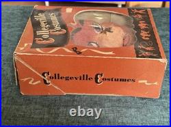 Rare COLLEGEVILLE BUSTER BEAR Child's Halloween Costume In Box With Mask c 1930s