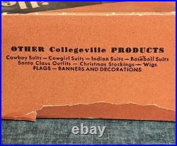 Rare COLLEGEVILLE BUSTER BEAR Child's Halloween Costume In Box With Mask c 1930s