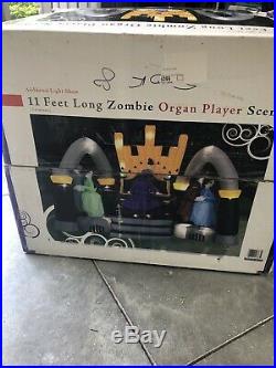Rare Gemmy 11 Ft Zombie Organ Player Halloween Inflatable Airblown Dance Zombies