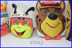 Rare Lot of 3x Vtg 1960s Ben Cooper Masks Hardy Har Har Yogi Bear Queen Atom Ant